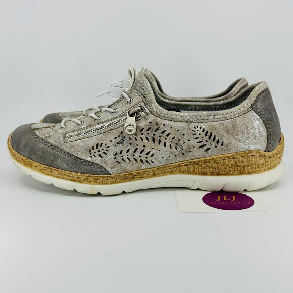 Rieker Women's Nikita N42K6 Gray Slip On Comfort Sneakers Size 42 EU/ 10-10.5 US - Picture 5 of 12